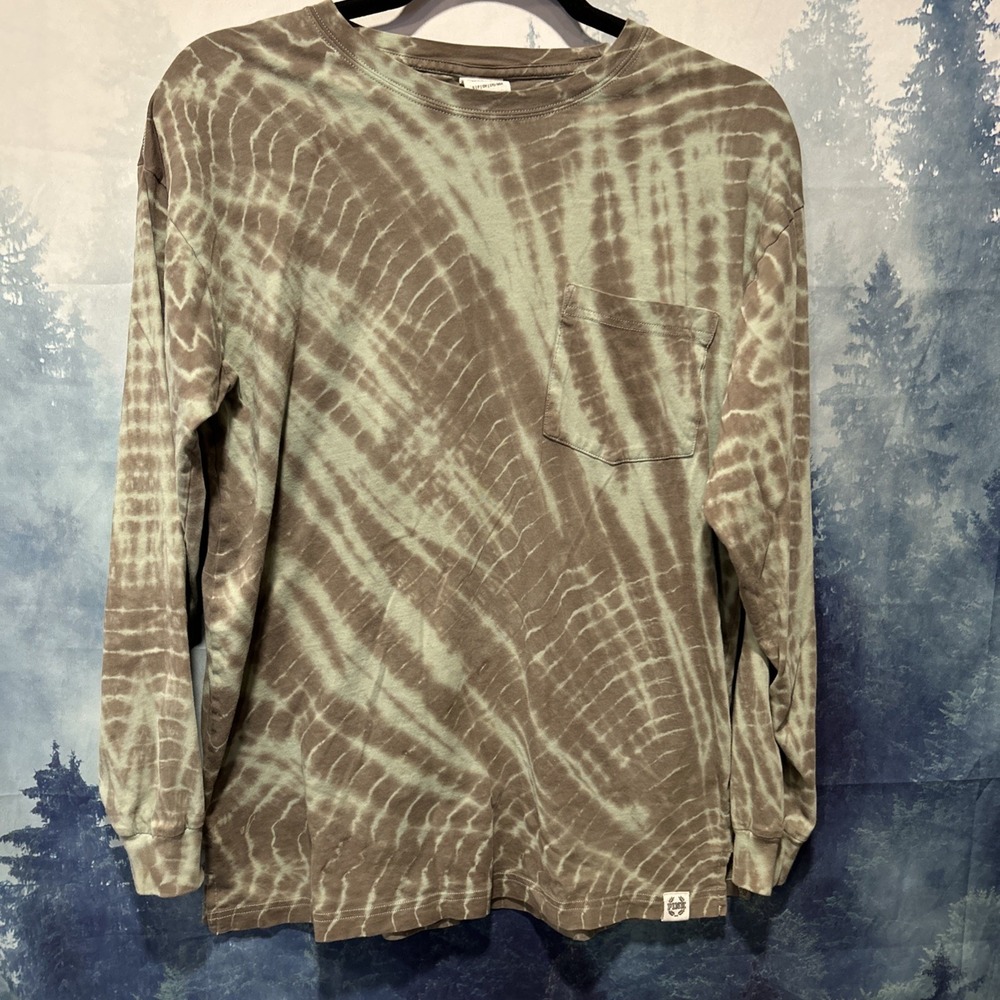 VS PINK Womens Victoria's Secret Tie Dye Campus Long sleeve Tee T-shirt Small